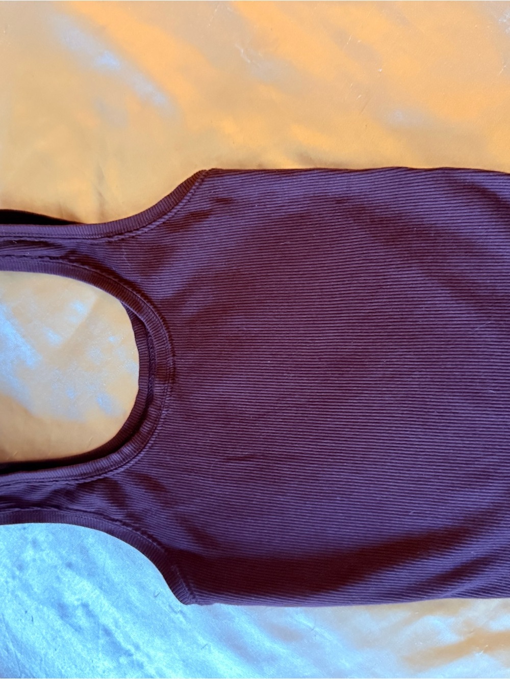 Sleeveless Ribbed Tank Top - Deep Plum